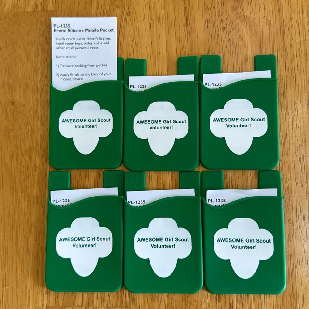 🎁💚New Girl Scout Mobile Phone Silicone Pocket Leader Gift Volunteer Cookie Booth